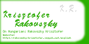 krisztofer rakovszky business card